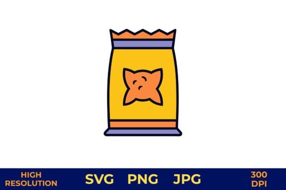 Cute Cat Treat Bag Vector Design