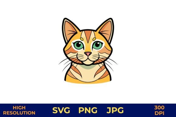 Cute Ginger Cat Vector Design