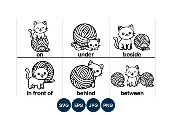 Cute Kitten Playing with Yarn Balls