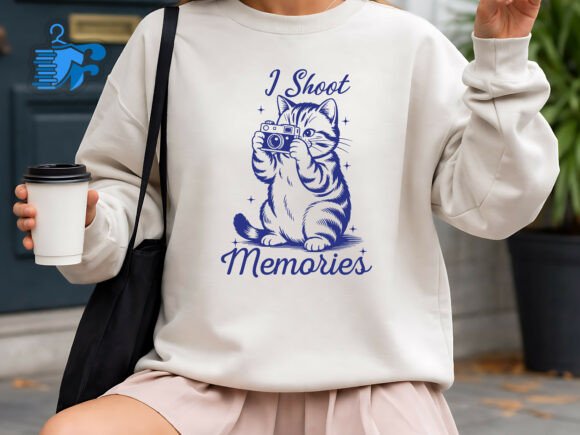 I Shoot Memories Cute Cat Camera Art