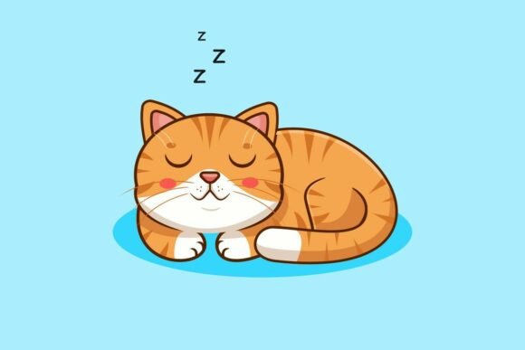 Sleeping Orange Tabby Cat