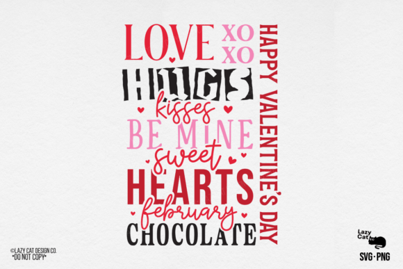 Valentine Love Words SVG PNG